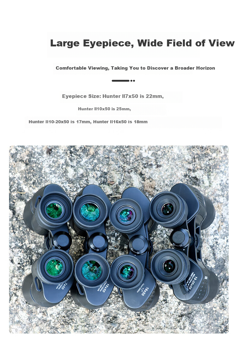 BOSMA Hunter 2nd Generation 16X50 Binoculars, High Magnification, High Definition, Low-Light Night Vision, Large Eyepiece, Bee-Hunting, Landscape Viewing, And Stargazing Telescope 9