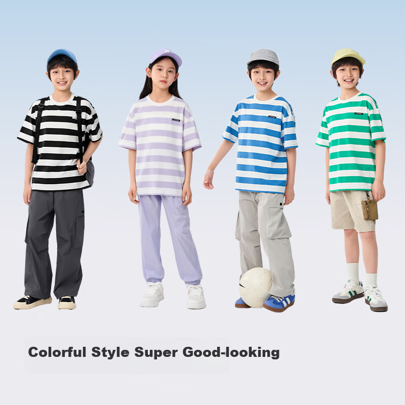 BALABALA Children's Short-Sleeve T-Shirt for Boys And Girls, Summer 2025 Quick-Dry [Same As In-Store], 202225117209