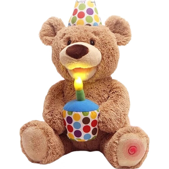 Плюшевая игрушка Gund "Медвежонок на День Рождения", музыкальная, новогодняя, подарок для малыша