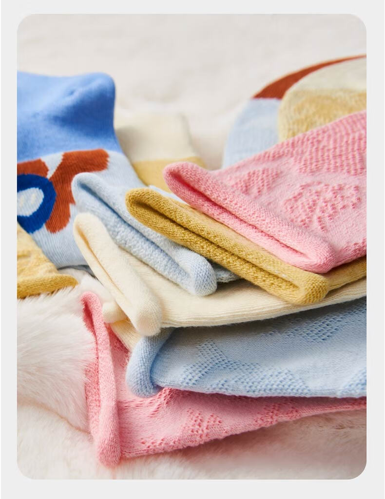 Babycare Children's Socks Boys Cotton Socks Girls Floor Socks Baby Toddler Socks Newborn Infant Socks Milk Coffee Bear 3 Pairs XL 22