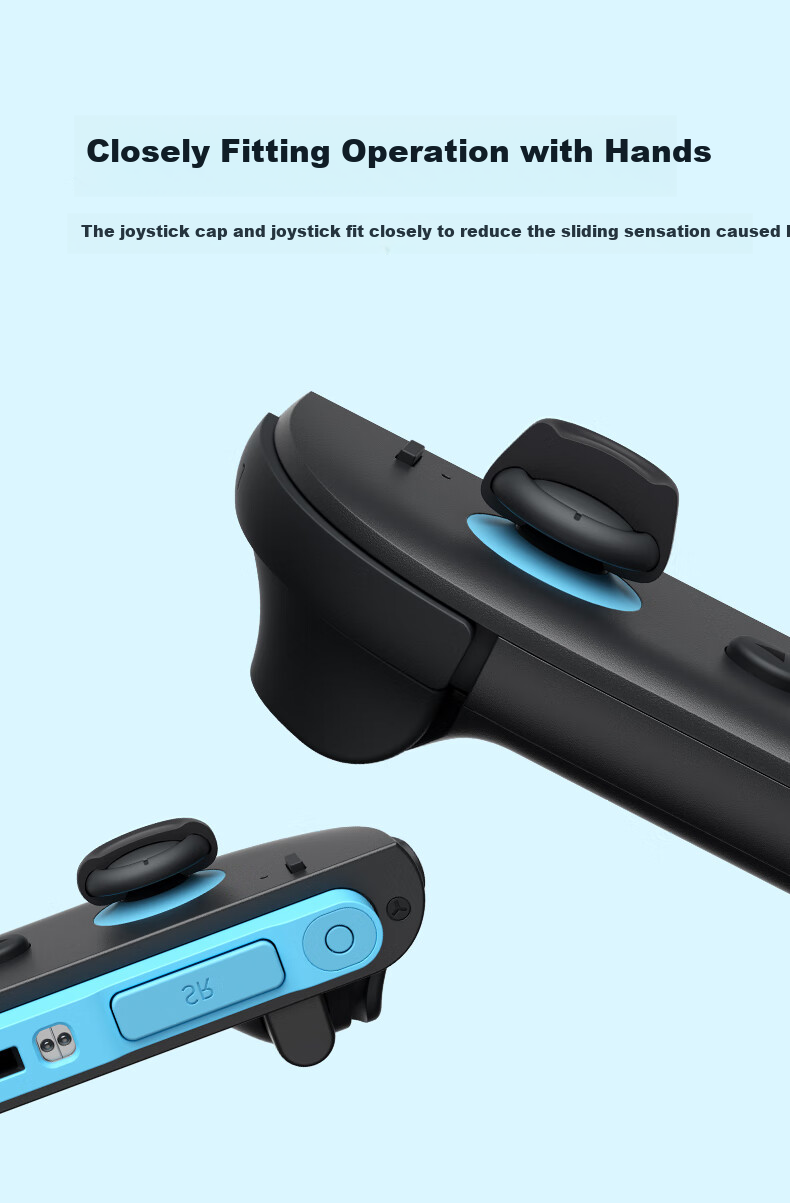 JSAUX Mushroom Head Protective Cover for Nintendo Switch 2 Joy-Con Controller, Compatible with Joy-Con Accessories for NS2 Generation, Black 8