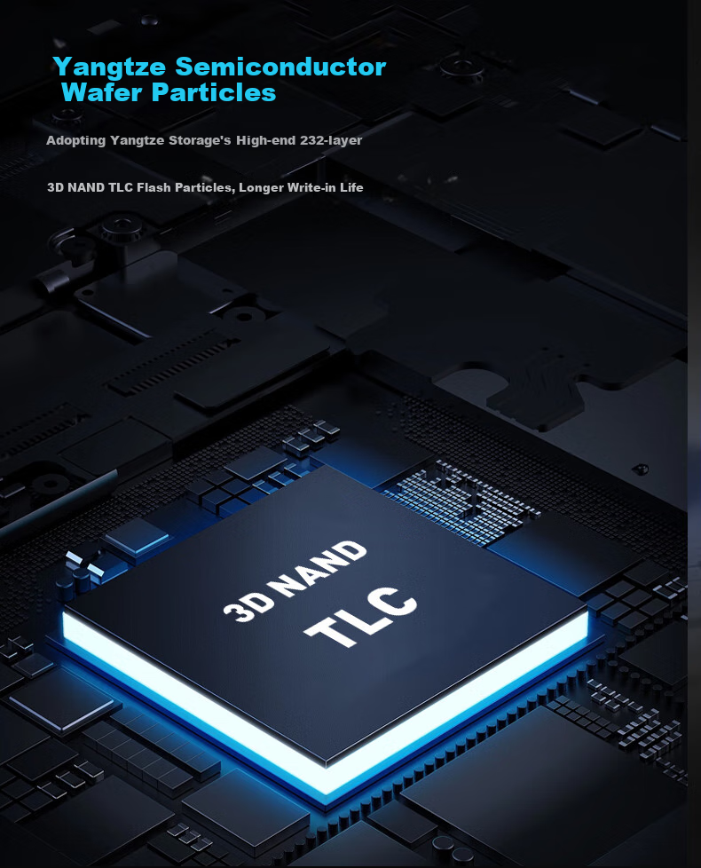 KINGBANK 1TB SSD Solid State Drive, M.2 Interface (NVMe PCIe 4.0x4), Read Speed 7400MB/s, KP260 PLUS Series, Changjiang Wafer 4