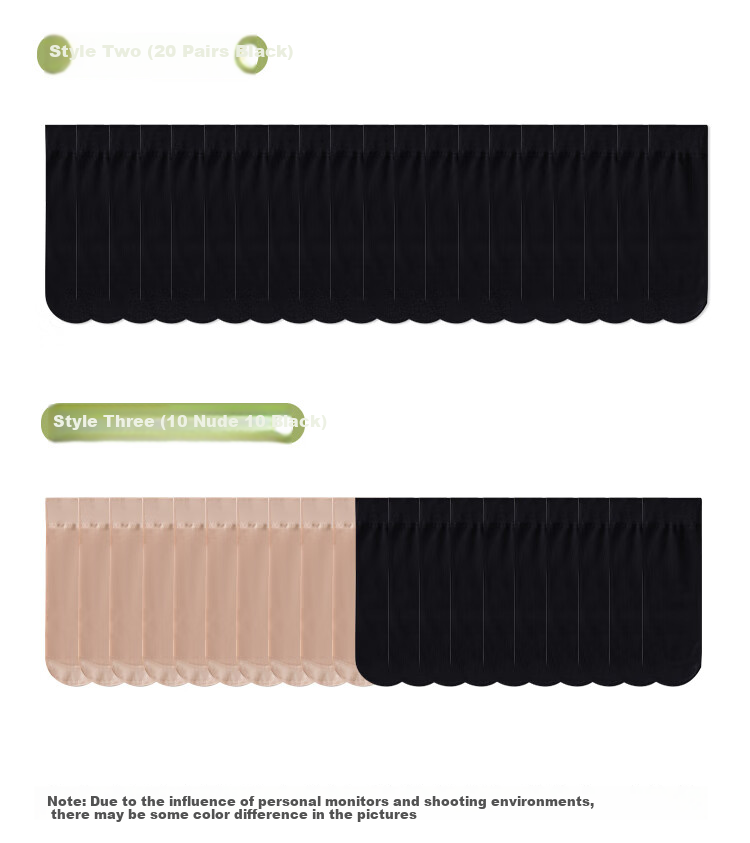 MiiOW Face Mask Stockings for Women, Breathable Spring And Autumn Anti-Snagging Non-Binding Natural Bare-Feel Invisible Short Socks, Skin Black, 20 Pairs 11