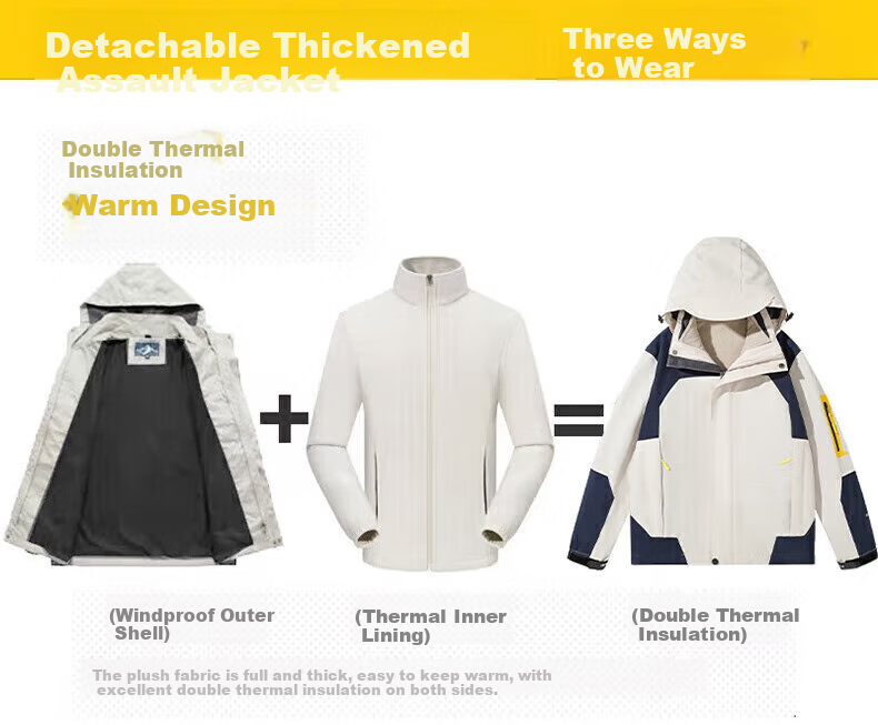 JEEP SPIRIT Unisex Single-Layer Outdoor Windproof, Warm And Cold-Resistant Jacket, Hiking Coat 14