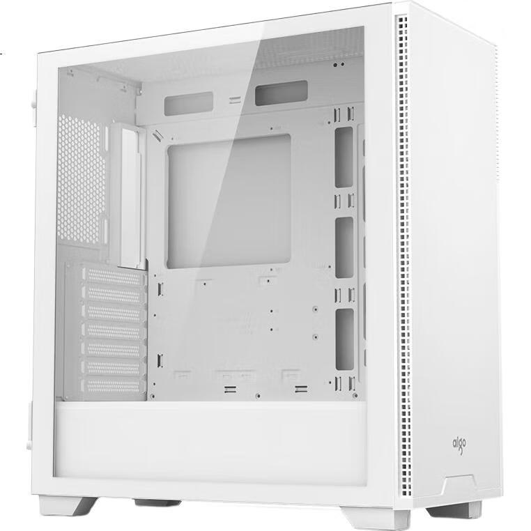 Aigo F70 White Computer Case, ATX Desktop Chassis (Full Side Transparent Tempered Glass, E-ATX Motherboard, 360mm Water Cooling, Supports 40 Series Graphics Cards)
