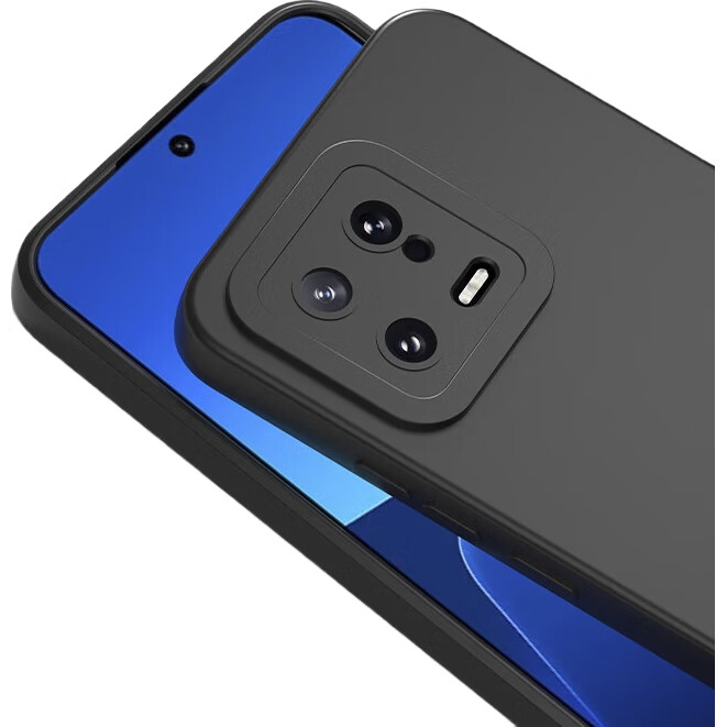 Чехол для телефона HOLDZU Angel Eyes для Xiaomi 13, силиконовый, противоударный, с защитой всей камеры, ультратонкий, матовый, премиальный дизайн для мужчин и женщин - Графитовый черный