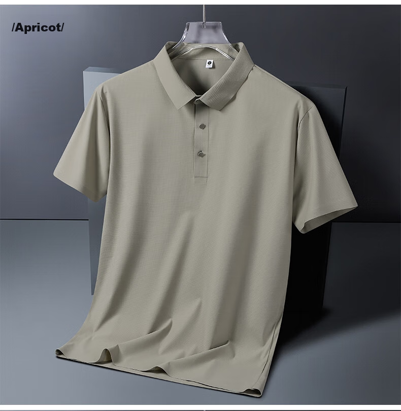 MiiOW Cool-Feeling Short-Sleeve Polo Shirt for Men, Summer Casual Business Ice Silk Quick-Dry Sports T-Shirt, Men's Clothing, Father's Day Gift 11