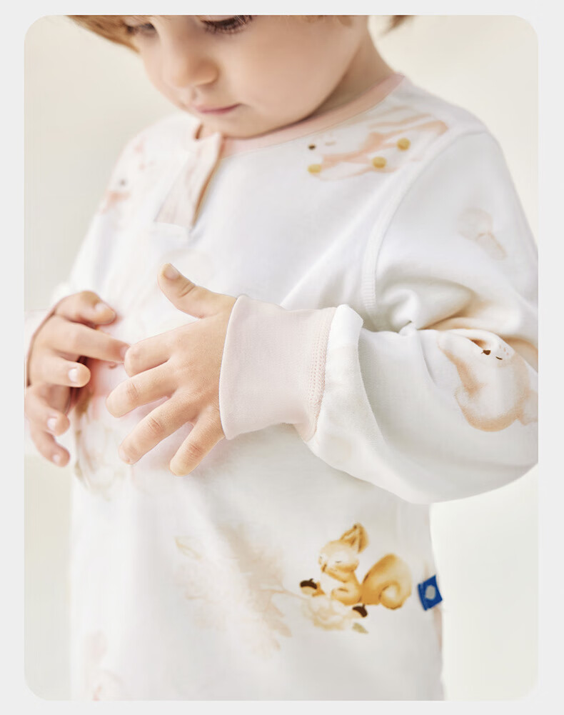 Babycare Camellia Children's Homewear Modal Baby Pajamas Autumn Underwear Set Hugging Panda 80 18