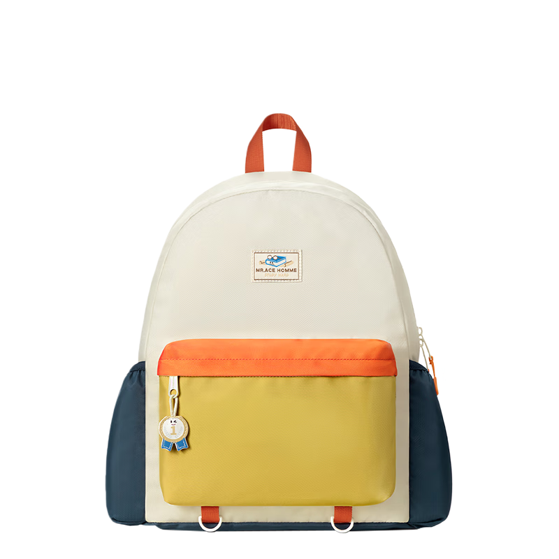 MR.ACE HOMME KIDS Outdoor Parent-Child Travel Backpack Pineapple Frost M Size Lightweight School Bag for Boys and Girls