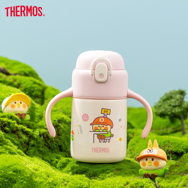 Термокружка THERMOS "Handle-Style" для школьников, 316L нержавеющая сталь, 350 мл, синий