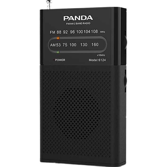 Портативное радио Panda 6124 с двумя диапазонами, карманный FM-тюнер для пожилых людей, компактный транзисторный приемник