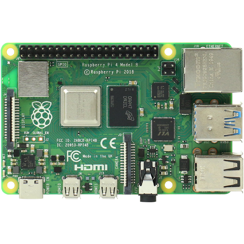 Chuanglebo Raspberry Pi 4B 2GB Raspberry Pi 4 Computer AI Development Board Python Kit with Printed Tutorial