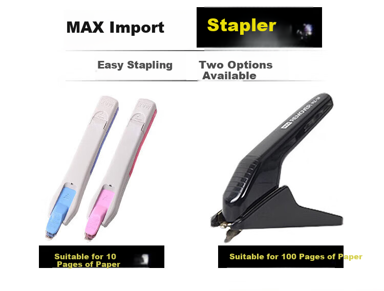 MAX HD-55FL Large Heavy-Duty Stapler, Business Office Financial Durable Stapler, Can Staple 2-40 Pages, Compatible with NO.3/NO.35 Staples, Red 1