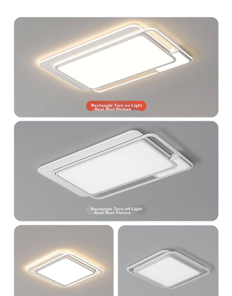 GUJIA LED Ceiling Light, Nordic Style for Living Room And Bedroom, Eye-Protection, Puri Light Source, Lighting Fixture - 90cm [Installation Included] 29