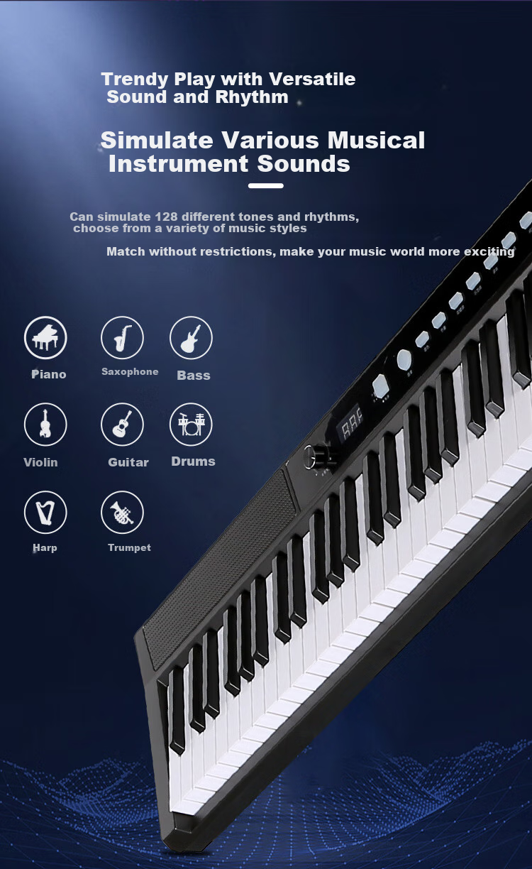 MOSEN MS-100M Digital Piano, Youth Series, 88 Weighted Keys, Electronic Digital Piano, Wood Grain Color 19