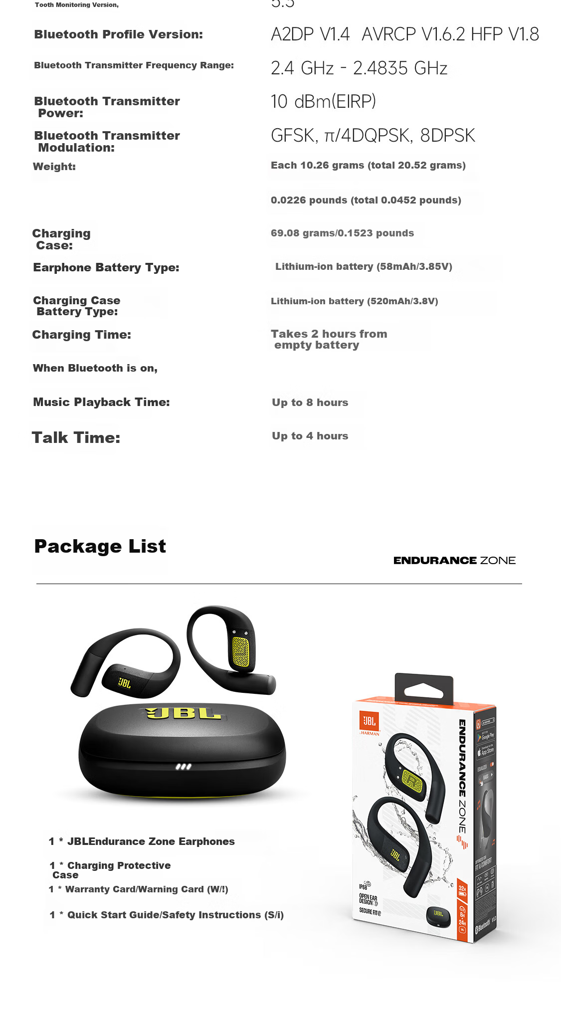 JBL ZONE [Wang Chulin's Choice], Yuedong Huan, True Wireless Open-Style, Sports Earphones, Ear-Hook Bluetooth Headphones, Compatible with Apple 18 Pro, Coast Blue 17