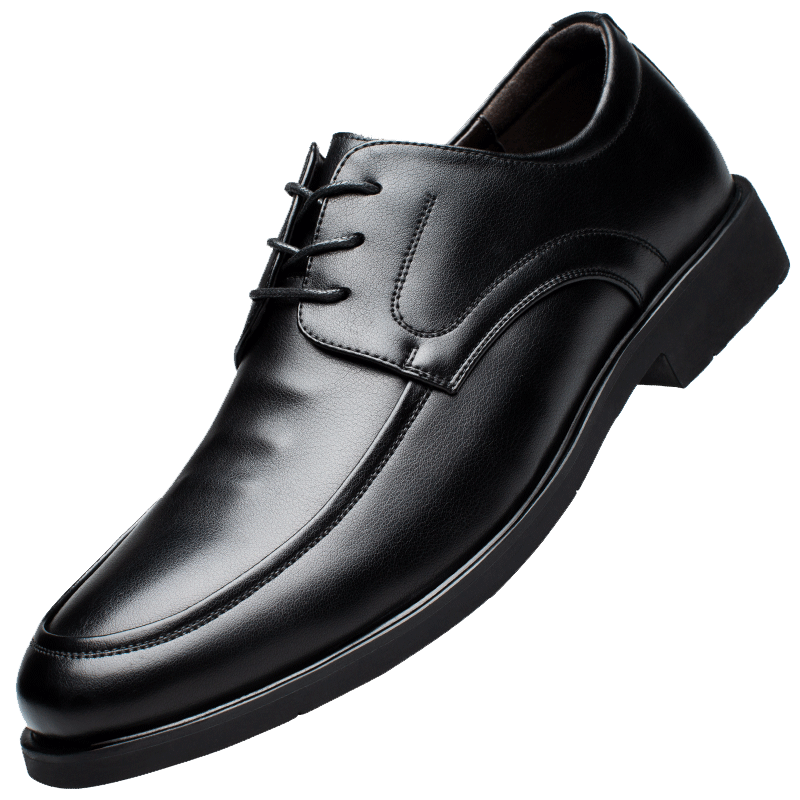 Hengyuanxiang Men's Business Casual Lace-up Derby Dress Work Wedding Shoes J37929 Black Size 39