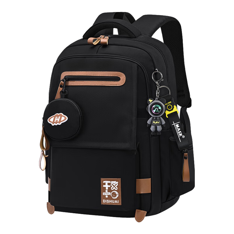 Dishuai Backpack for Middle School Boys, Large Capacity, Lightweight, Breathable, Suitable for High School And College Students, Double Shoulder Bag