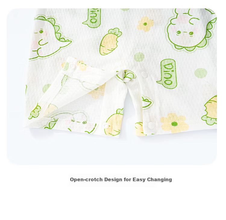 DEESHA Sleeveless Baby Romper Vest-Style Onesie, Newborn Pure Cotton Bodysuit 9