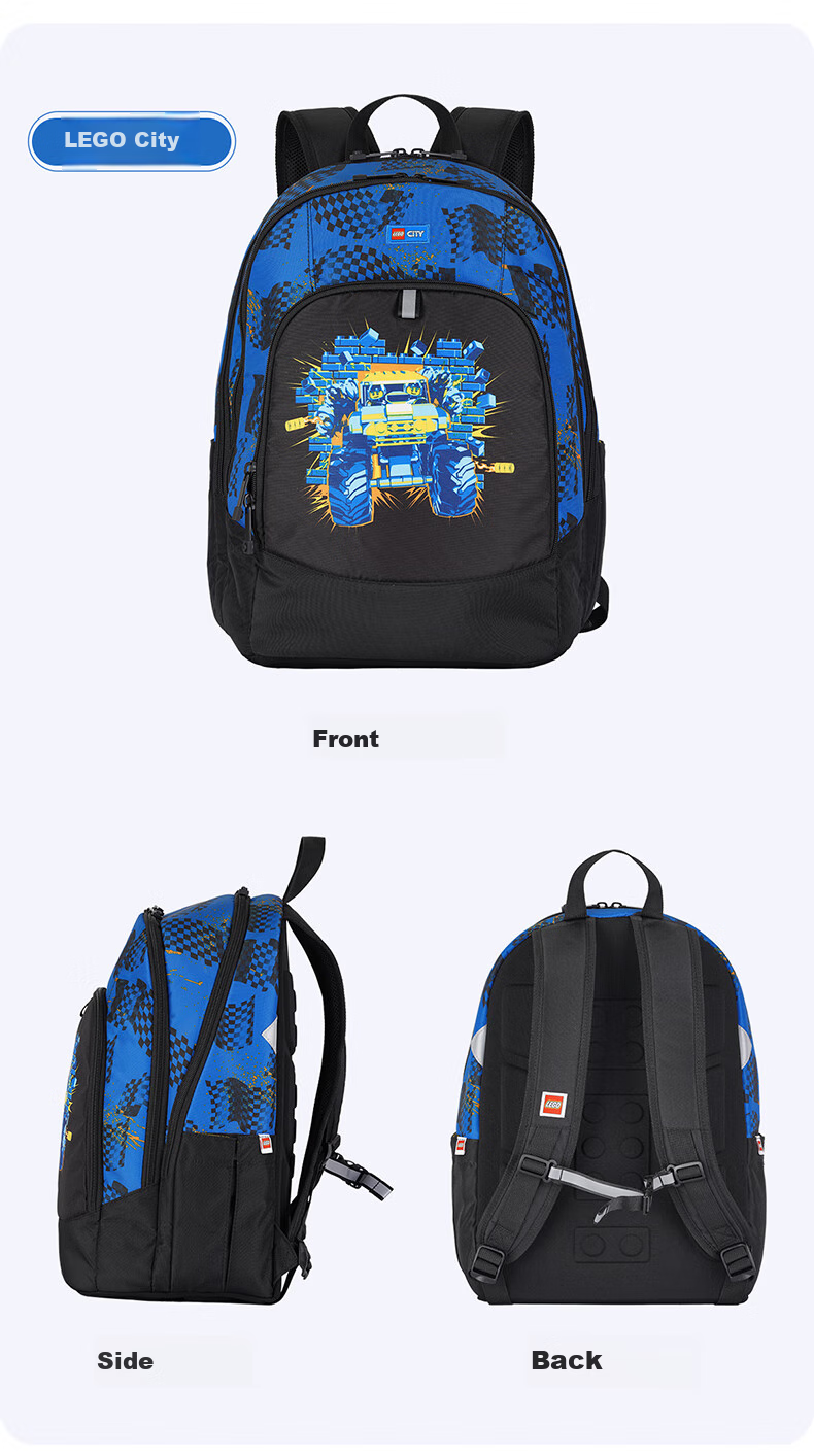 LEGO Children's Backpack for Grades 3-9, Large Capacity Shoulder Bag, Lightweight And Comfortable, Green Ninja, 20236 12