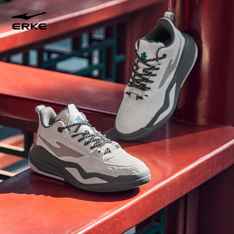 ERKE Tang Palace Night Garden Men's High-Top Breathable Casual Sports Sneakers