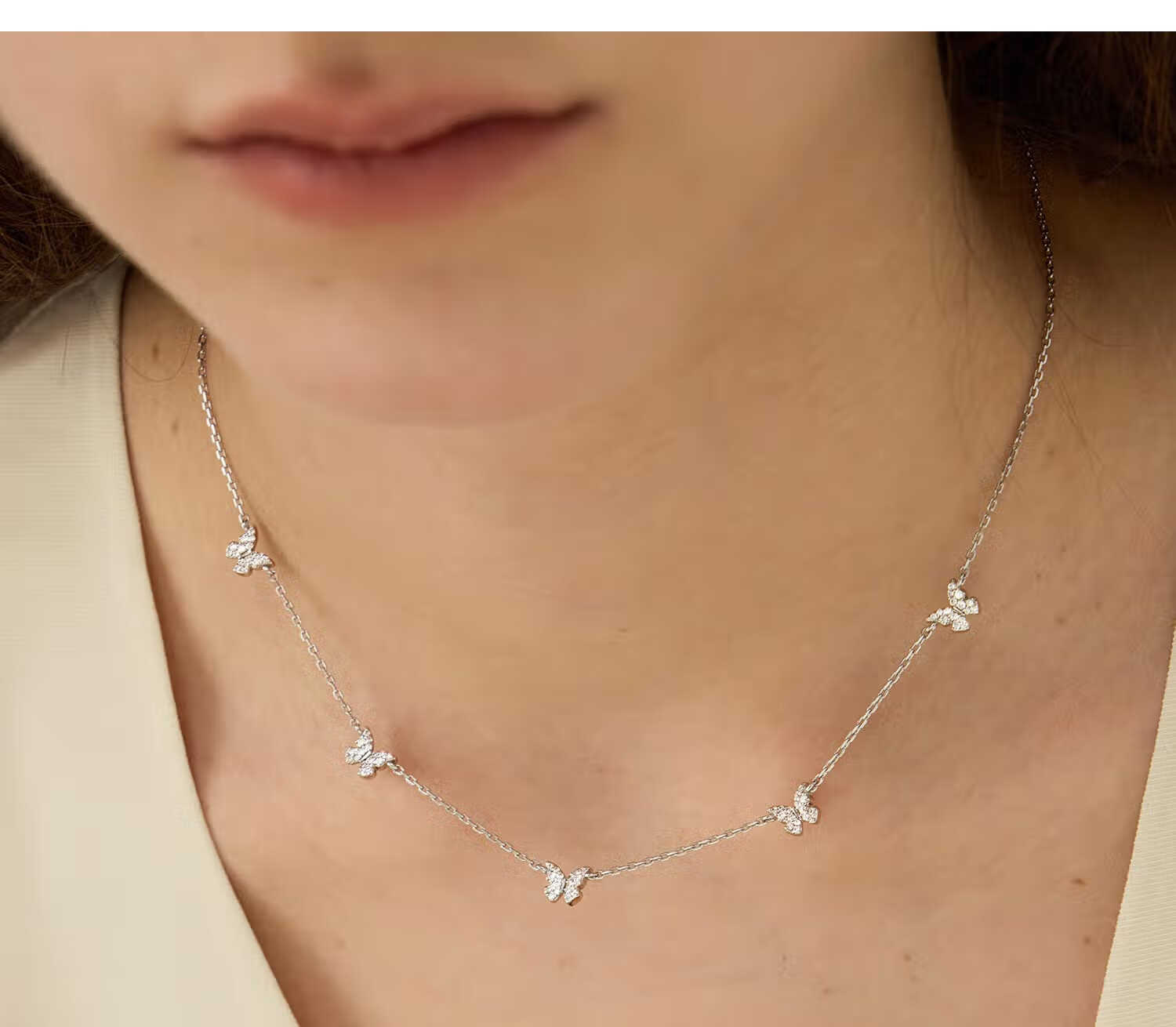 Arsis Silver Jewelry Lucky Charm Star Butterfly Collarbone Chain Necklace for Women, Original Design Necklace, Gift for Girlfriend 10