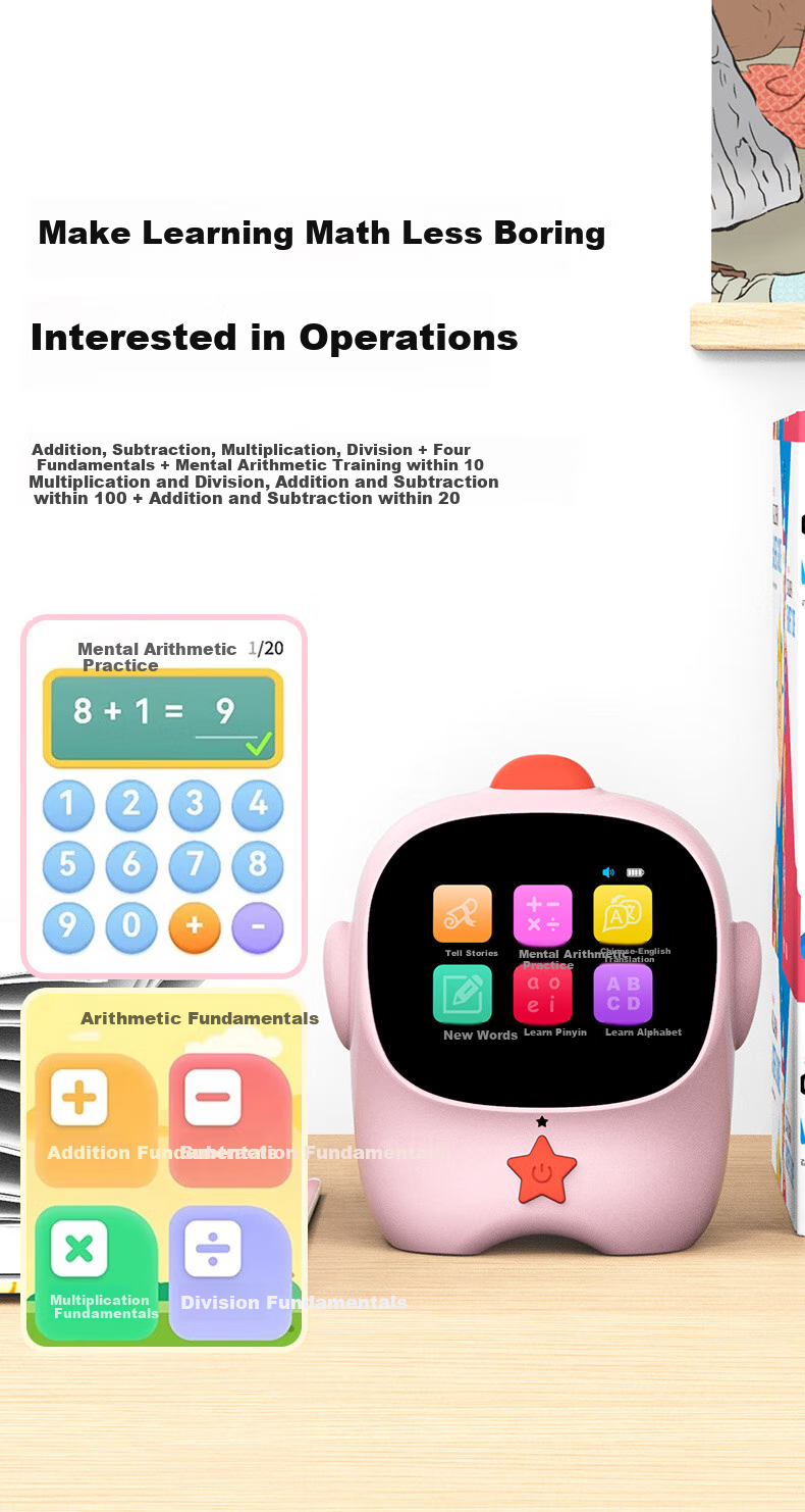 Yajia Smart Alarm Clock, AI Voice Time Management Device, Children's Educational Tool, Student Learning Self-Discipline Manager, Timer 7