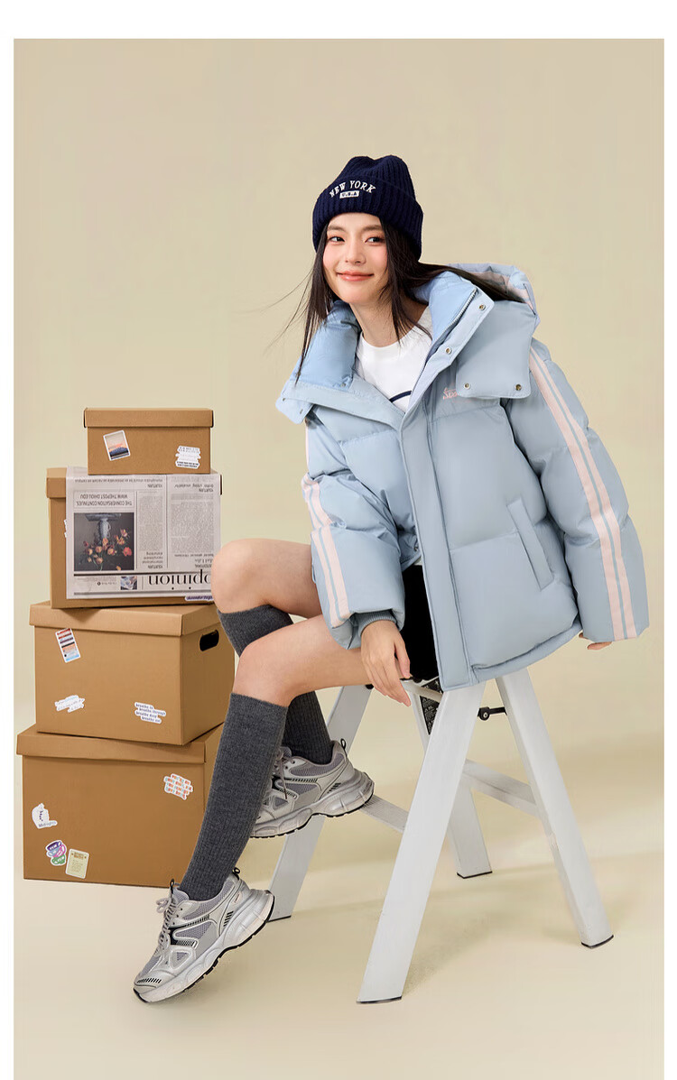SNOWFLYING 2025 Autumn New Unisex Couple Short Hooded Down Jacket Energetic Sporty Youth Puffer Trend 13