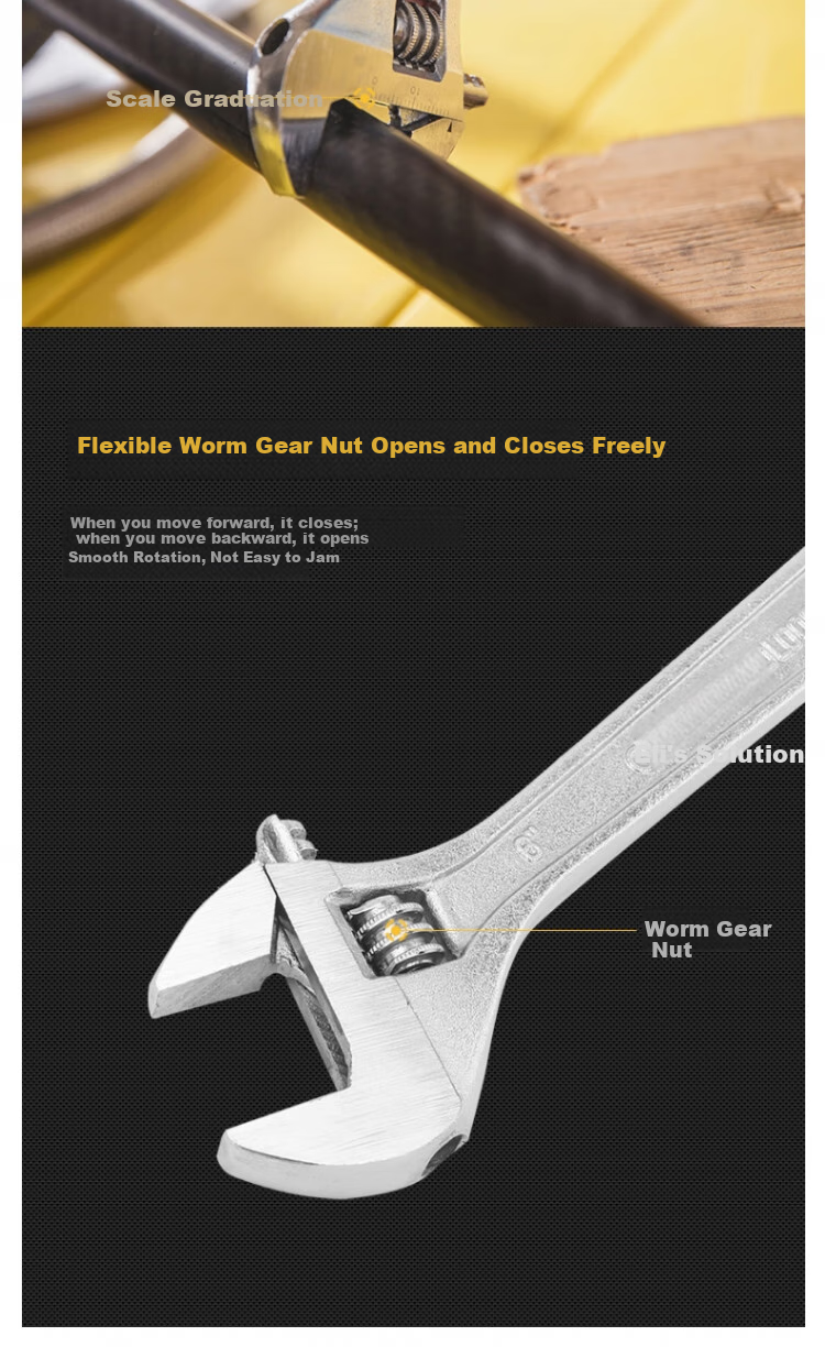 DELIGONGJU Light Handle Adjustable Wrench (Silver), 12 Inches, DL012A (Random Delivery of New And Old Units) 5