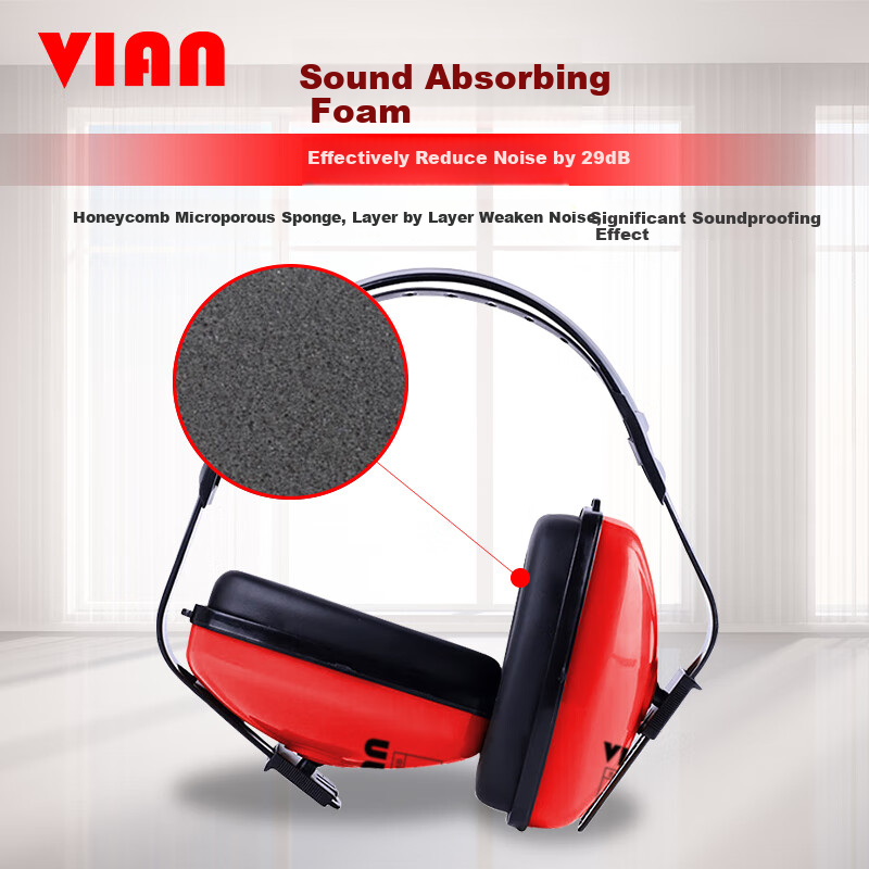 VIAN Soundproof Earplugs, Noise Reduction Sleep Aid, Noise Cancellation Industrial Anti-Interference Headphones, 1426 Earplugs