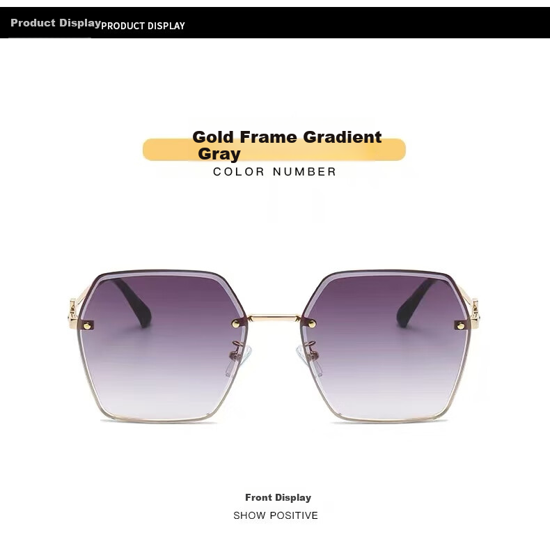 AMORAYS Women's New Large Frame Slimming Elegant UV Protection Sunglasses for Driving, Perfect for Back-To Seaso 7