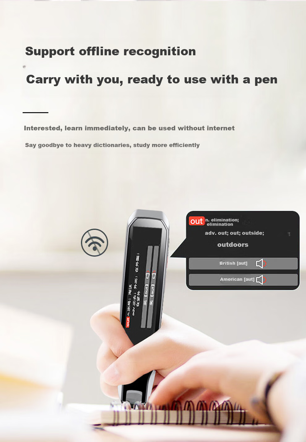 Tangbei English Reading Pen All-Subject Electronic Dictionary Scanning Pen Learning Device for Children Elementary School Middle School High School Students Textbooks Picture Books Reading Translation Pen Gift 11