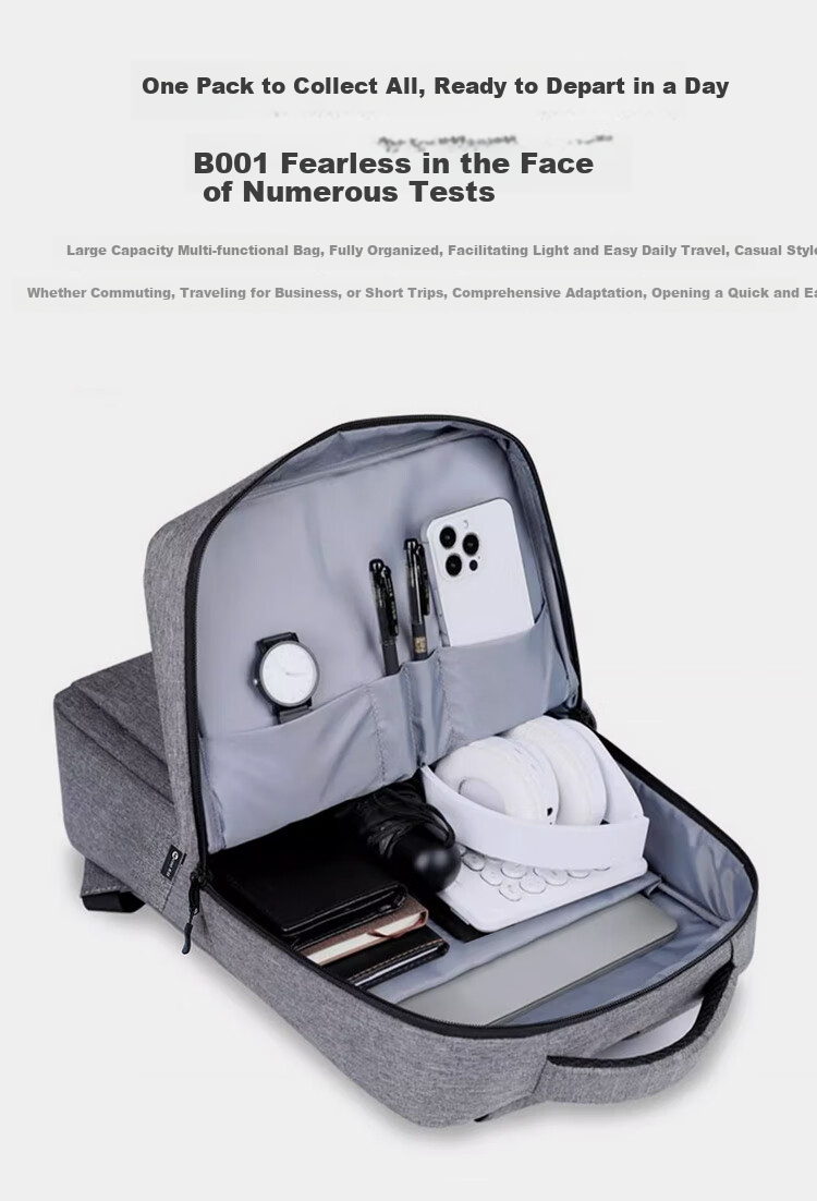 Lenovo Laiku Expandable Laptop Backpack Travel Double Shoulder Bag for 17.5-inch Laptop Large Capacity Waterproof Backpack Luggage Strap P002 2
