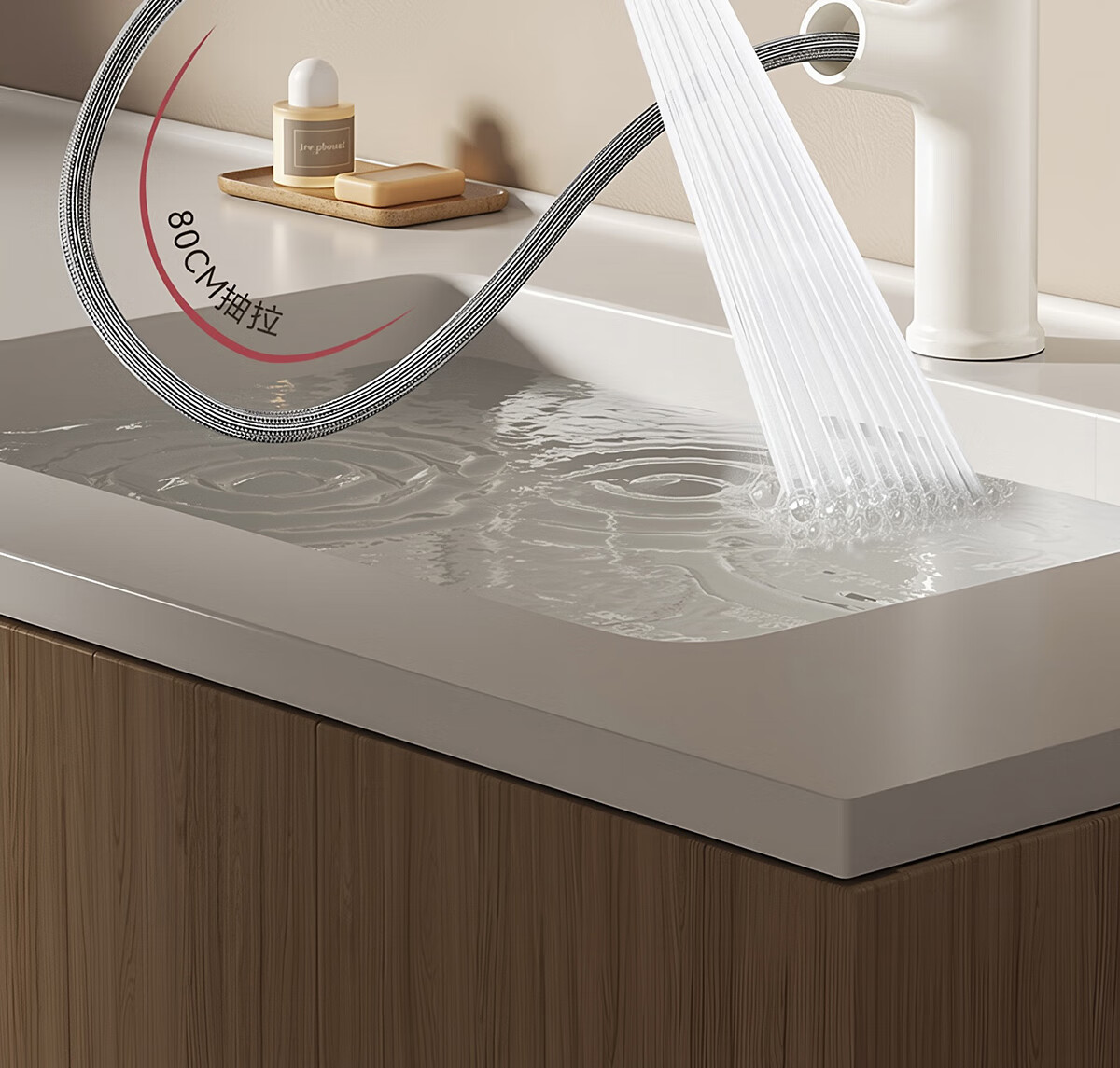 Xinfei Basin Pull-Out Hot And Cold Water Faucet, Bathroom Sink Tap, Electric Plated Face Basin, Universal Faucet for Washbasin And Sink 2