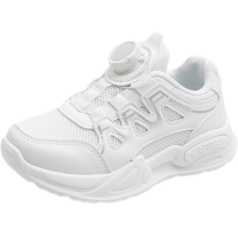 Warrior Children's Sports Shoes, School White Shoes for Boys And Girls, Running Shoes for Older Children, WZ(CL)-1516, White, Size 38
