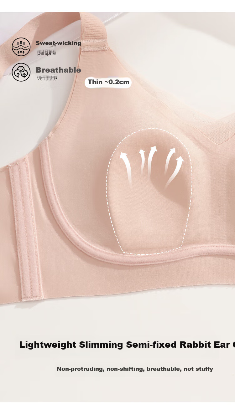 Ordifen Large Bust Minimizer Seamless Push-Up Bra for Women, Lift And Support, Prevent Sagging, Side Support, Plus Size Rabbit Ear Bra 7