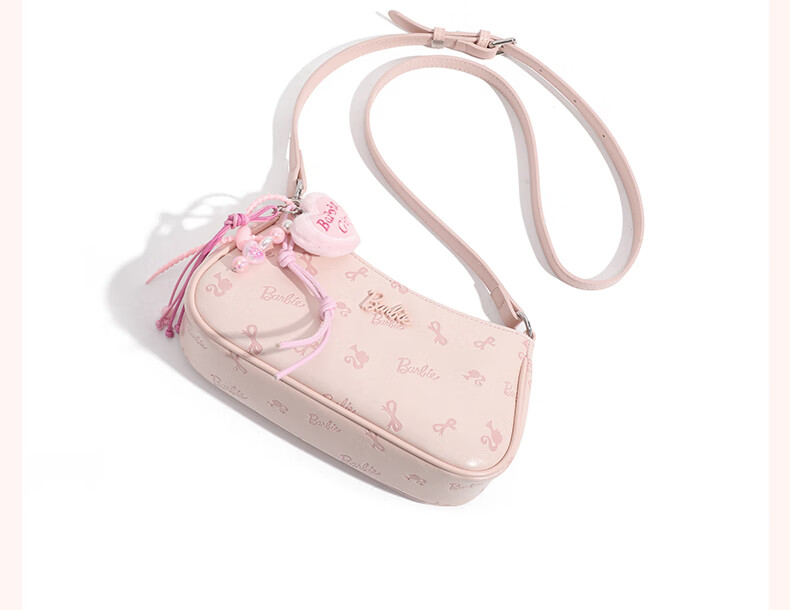 Barbie Women's Underarm Bag High-End Niche Crescent Shoulder Bag 2026 New Bestie Birthday Valentine's Gift 9