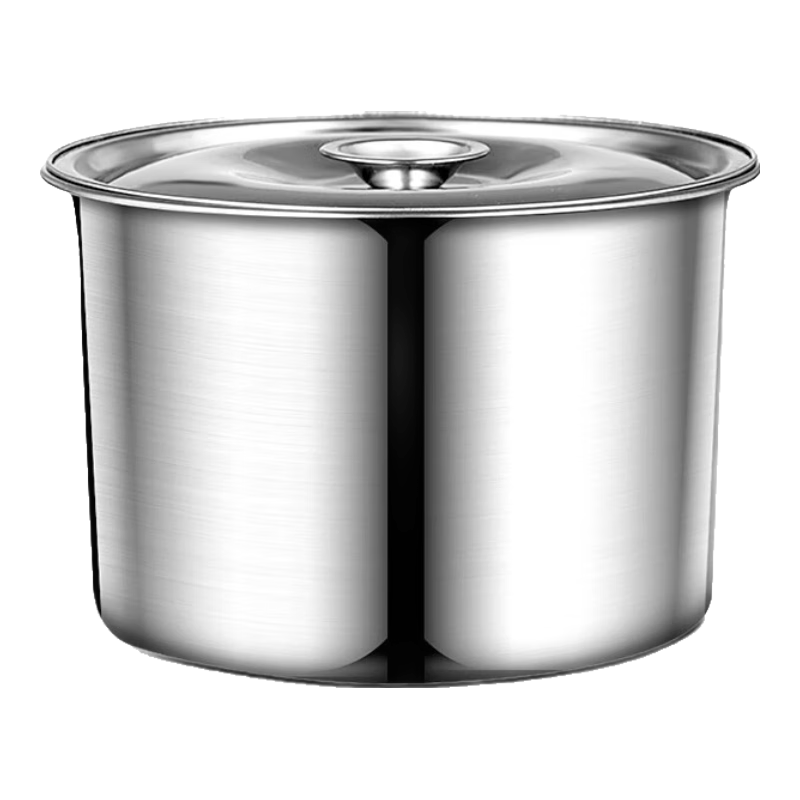 BJ Seasoning Container, Commercial Use Condiment Bowl, 18cm Stainless Steel Pot with Lid, Lard Canister, Oil Strainer, Chili Oil Jar, Seasoning Vat