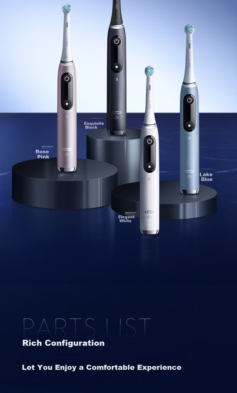 Oral-B German Imported Adult Electric Toothbrush IO9plus, Peak All-In Brush, White Selection Gift Box with 2 Brush Heads, Revolutionary Sonic AI Premium Brush, Gift for Couples, Teacher's Day Present 16