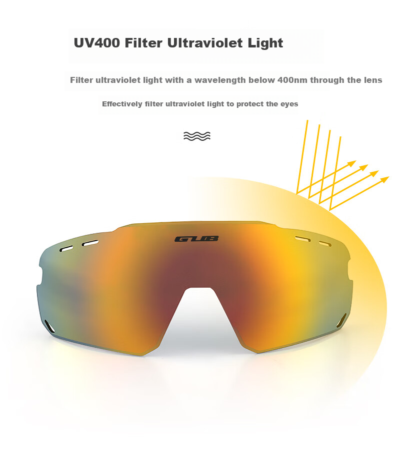 GUB Polarized Colorful Cycling Glasses for Men And Women, Outdoor Windproof Goggles for Road And Mountain Biking, Myopia Protection Eyewear 4