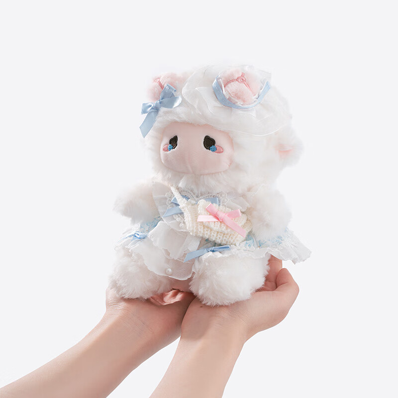 Zeouji Puff Pastry Little Lamb Table Companion Doll, Cute Plush Toy, Unscented Version, Stuffed Animal, Birthday Gift for Girls And Friends