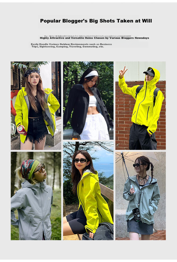 Pelliot [Rock Shell | Zhao Lusi Same Style] Hard Shell Single-Layer Windproof Waterproof Wear-Resistant Mountaineering Jacket 125301055 2