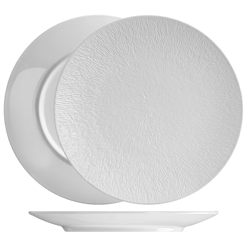 Banwu Lifestyle Western-style High-Grade Steak Plate Japanese Tableware Home Use Dish Flat Plate Breakfast Plate Pasta Plate