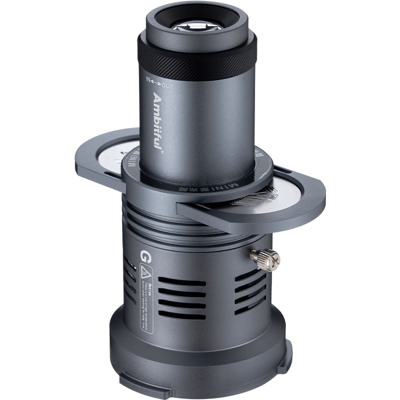 AMBITFUL ZhiJie AL20 Mini Spotlight Compatible with Bowens Mount Yongnuo YN150 Photography Fill Light Optical Focus Projection Modeling Atmosphere Lamp Telescopic Zoom