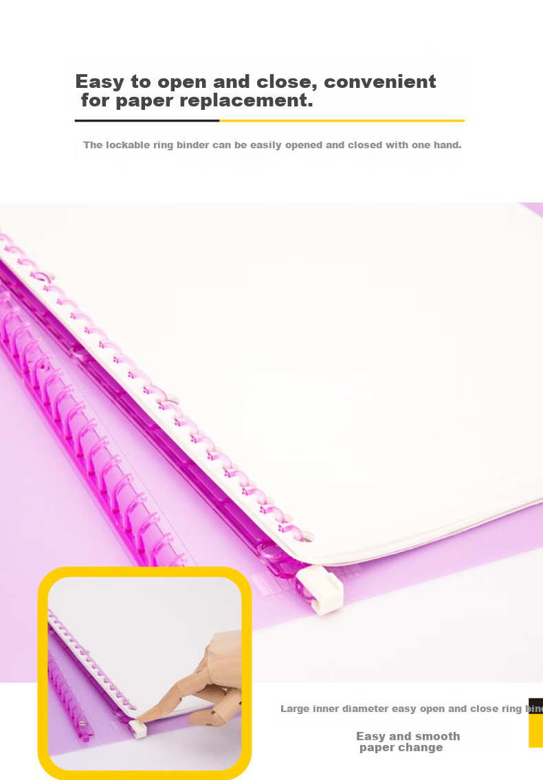 MARUMAN Loose-Leaf Notebook, B5 Size, Memo Pad, Journal, Diary, Meeting Minutes Book F017-08 3