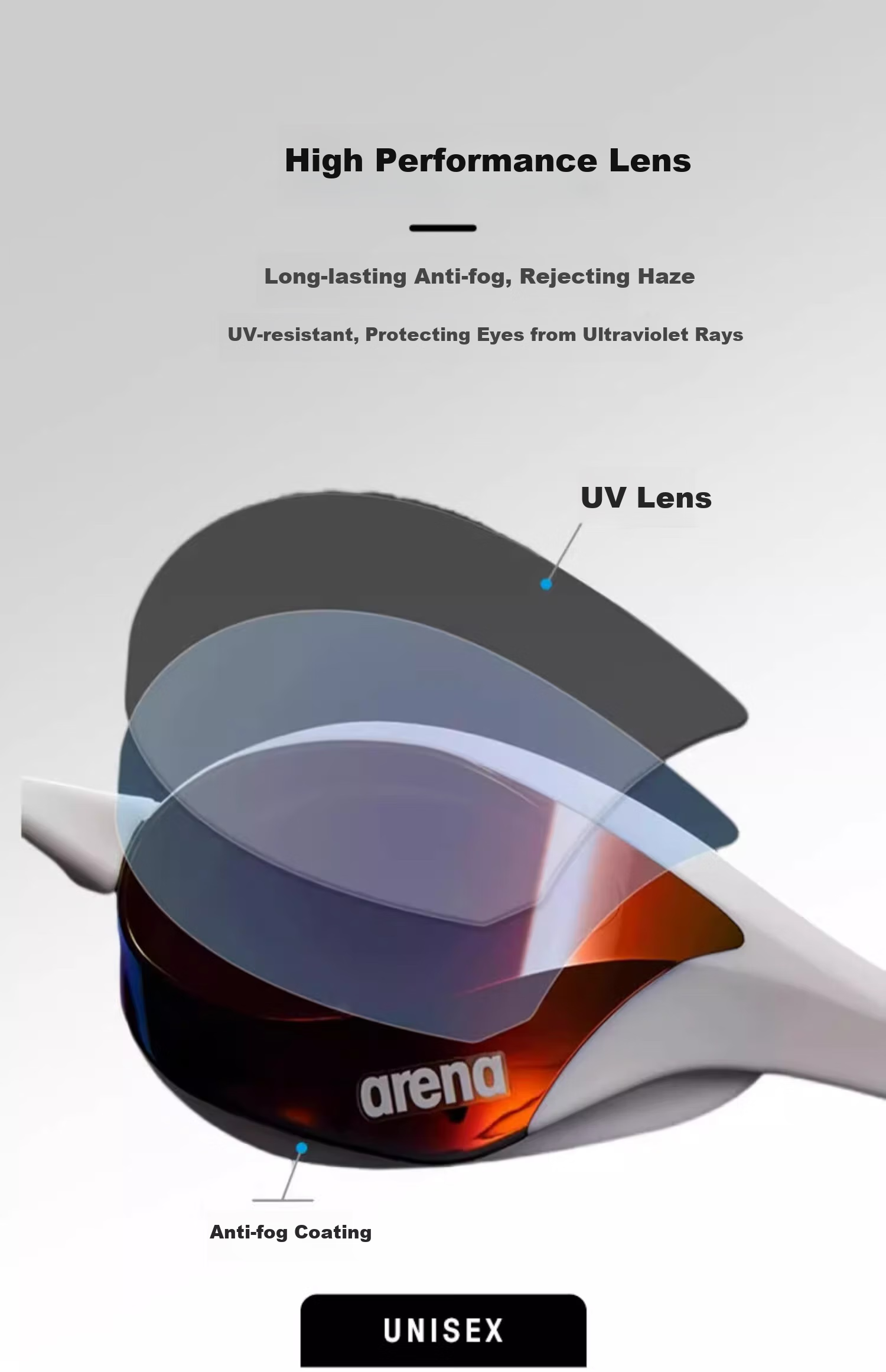 Arena High-Definition Anti-Fog Coated Racing Swim Goggles Professional Competition Training Fitness Swimming Glasses 5