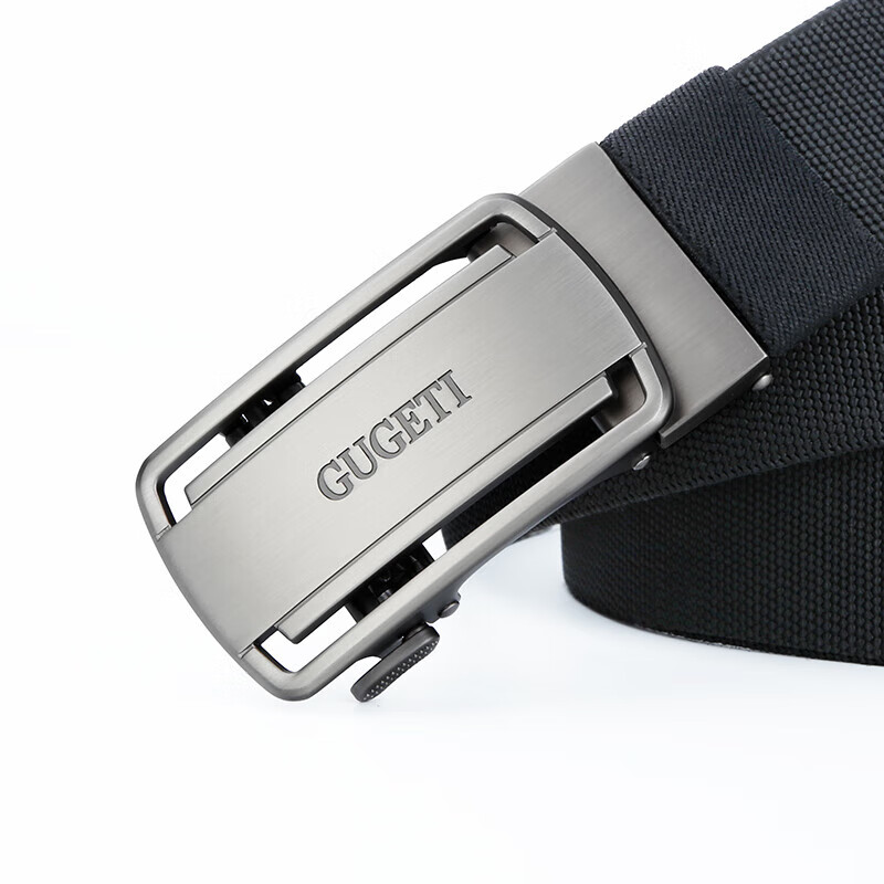 Gugeti Men's Belt with Automatic Buckle, Business Casual Trouser Belt, Outdoor Military Training Tactical Elastic Waistband, Gift for Me