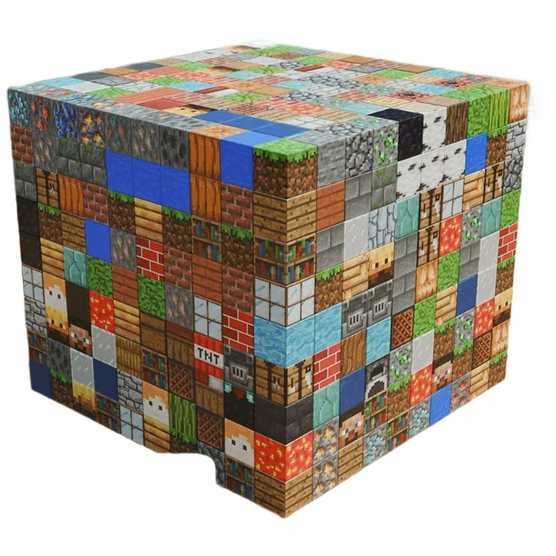 JEPPE Minecraft Magnetic Cube, Magnetic Attraction, Large Particle Building Blocks, Toys for Boys And Girls Aged 3-6, Children's Gift