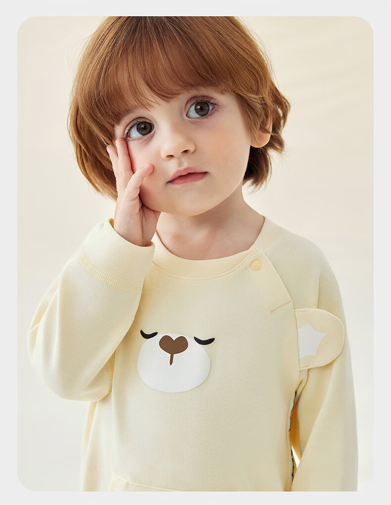 Babycare Camellia Baby Romper Autumn Winter Thickened Jumpsuit Bodysuit Newborn Clothing Almond Yellow 66cm 11