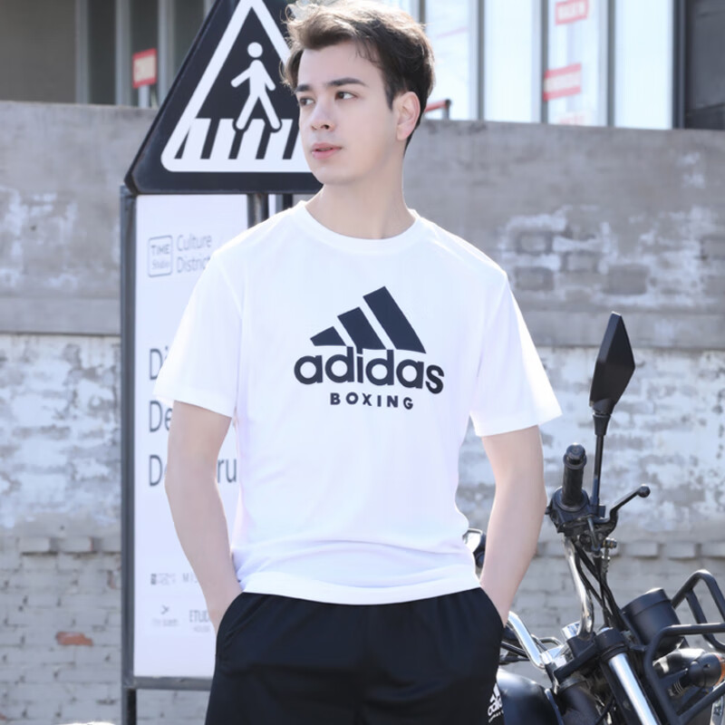 Adidas [Clearance Sale] Summer Unisex Short-Sleeve Men's T-Shirt for Running, Fitness, Sports, Quick-Dry Versatile 2XL